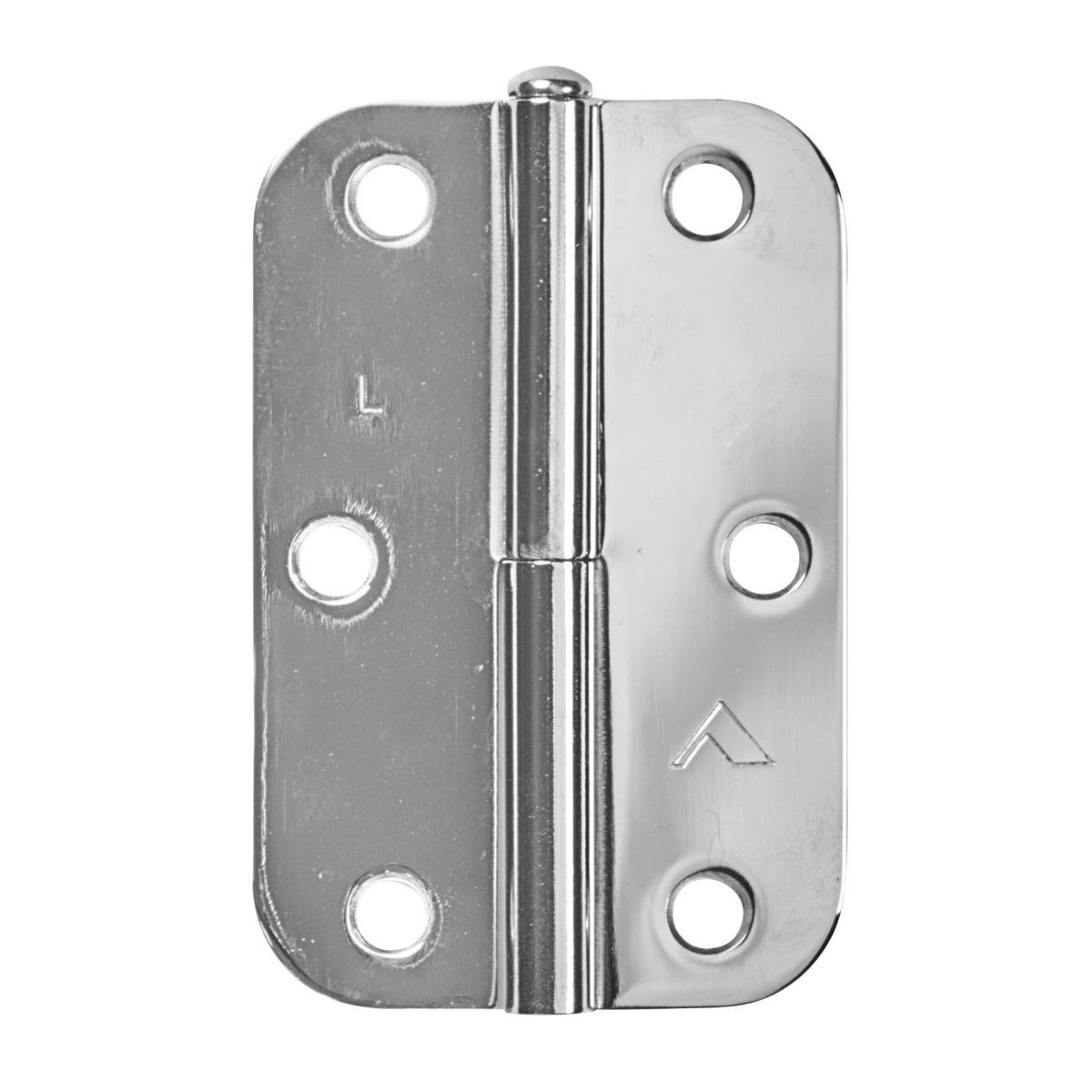 Pinnacle Lift Off Radius Hinge - 90mm - Chrome Plated - Right Hand - 20 Pack - SuperSaverAU - view 1