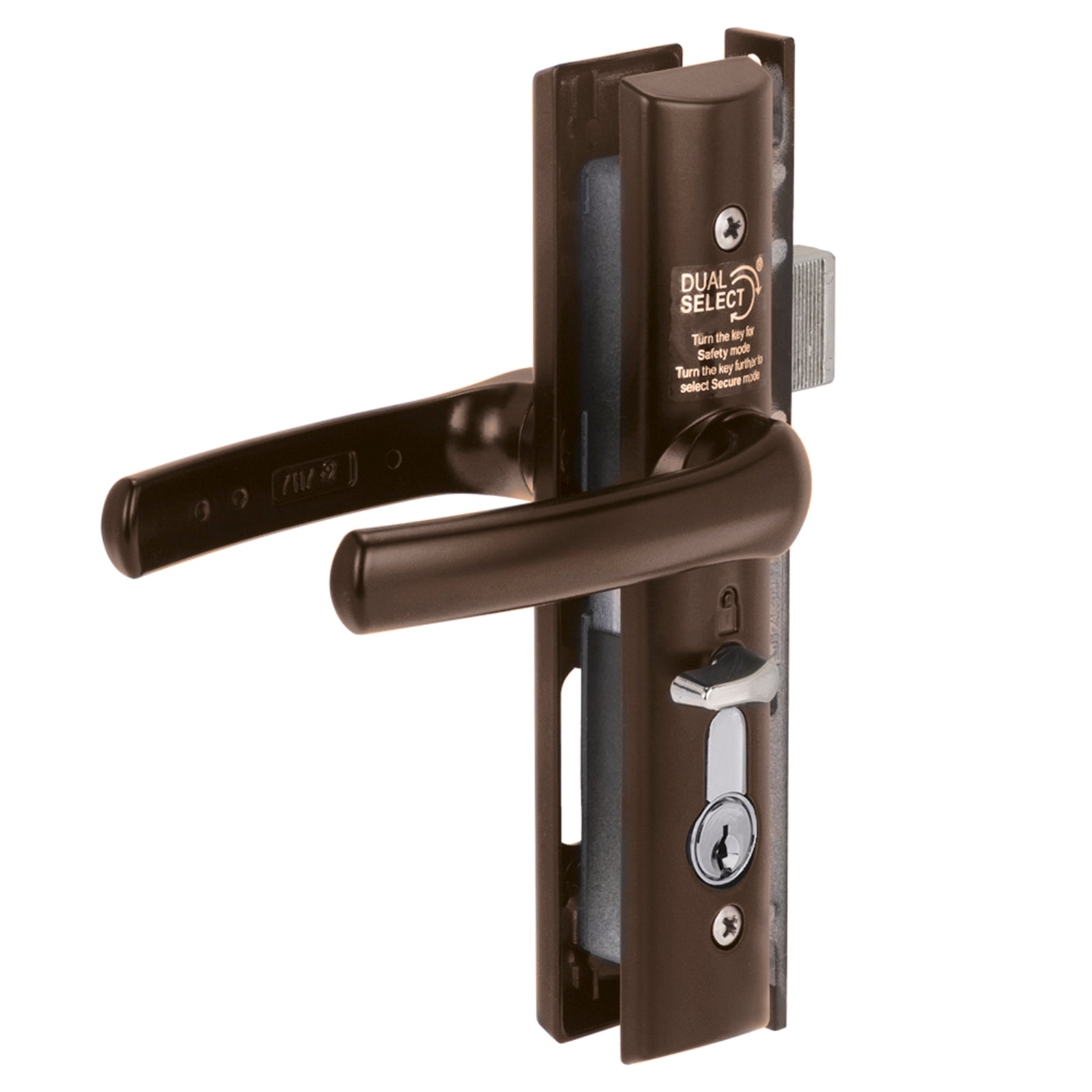 Yale Quattro Brown Hinged Security Screen Door Lock Y8104BRNDP