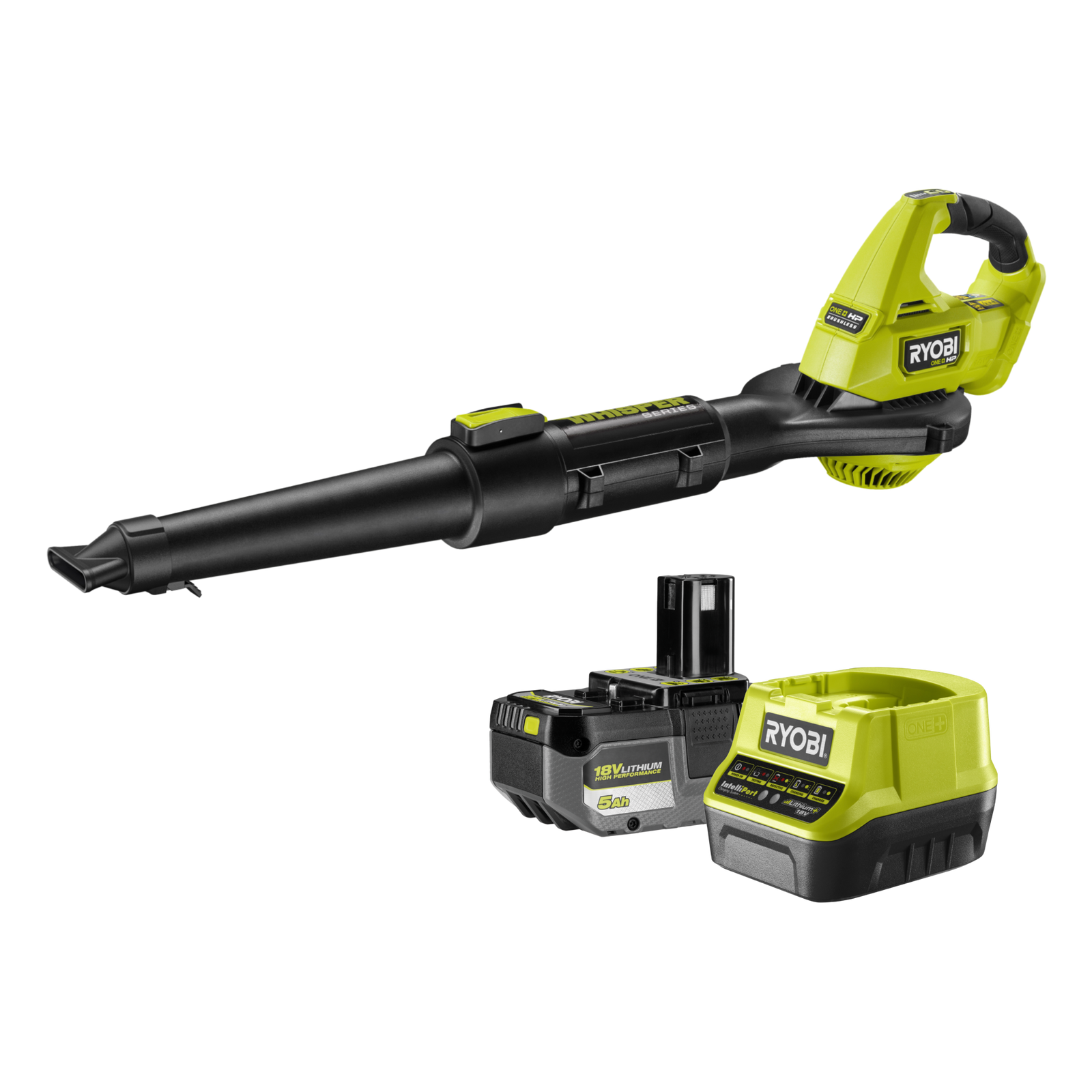 Ryobi 18V ONE+ HP Brushless Garden Blower 5.0Ah Kit R18XBLW35