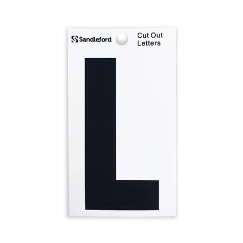 Sandleford 85mm Black Cut Out Self Adhesive House Letter L - SuperSaverAU - view 1
