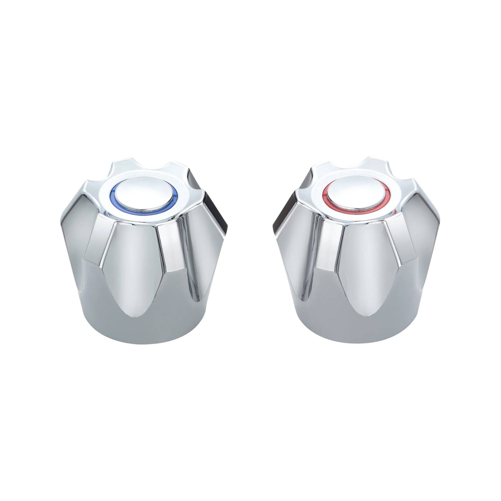 Shaw & Mason Chrome PVC Six Point Tap Handles - Pair