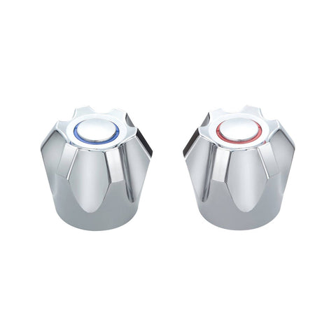 Shaw Mason Chrome PVC Six Point Tap Handles Pair - Durable - Easy Grip - SuperSaverAU - view 1