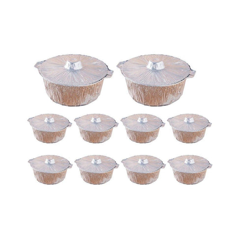 Disposable Aluminium Foil Pots with Lids - 2200 ml, Pack of 10