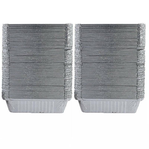 Disposable Aluminium Foil Trays, 20 x 11 x 6 cm - Pack of 120