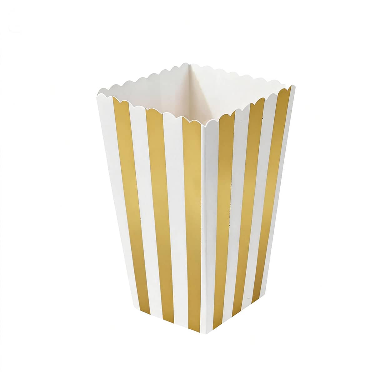 Disposable Food-Grade Popcorn Boxes, Pack of 100 - Gold