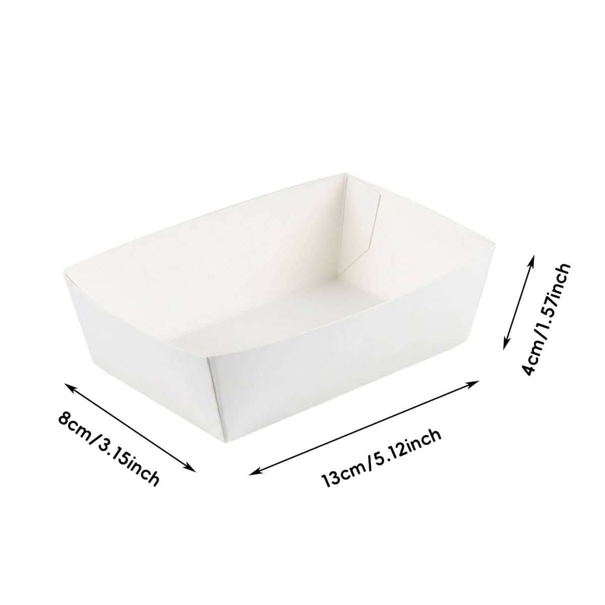 Disposable Food Trays, Grease Resistant Paper Boats for Snacks, Pack of 100 - view 3