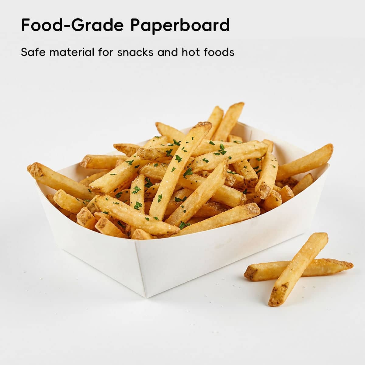 Disposable Food Trays, Grease Resistant Paper Boats for Snacks, Pack of 100 - view 4