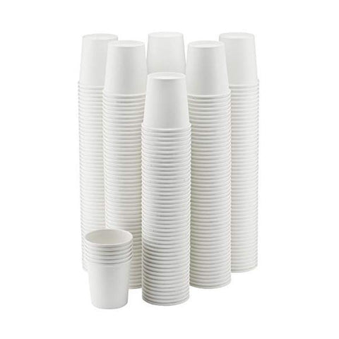 Disposable Paper Coffee Cups Single Wall - Small (12oz), Pack of 100