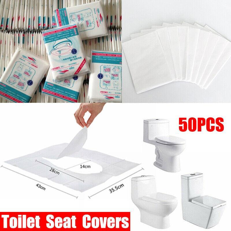 Disposable Paper Toilet Seat Covers - Pack of 50