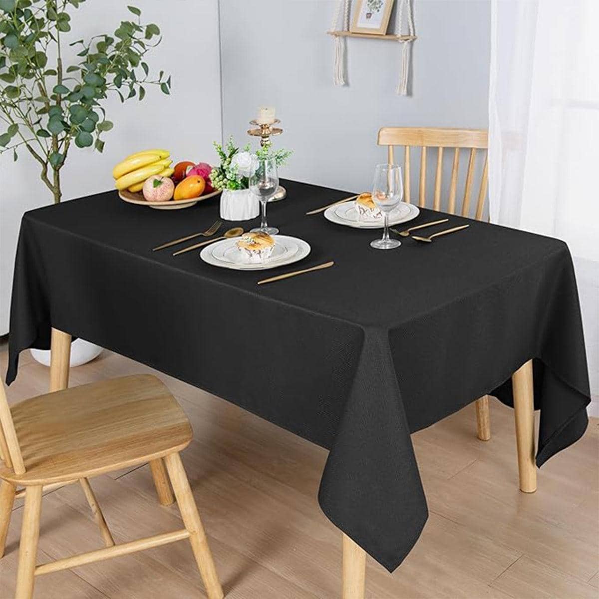 Disposable PEVA Rectangular Tablecloths - Red, 274 x 137 cm, Pack of 10 - view 5