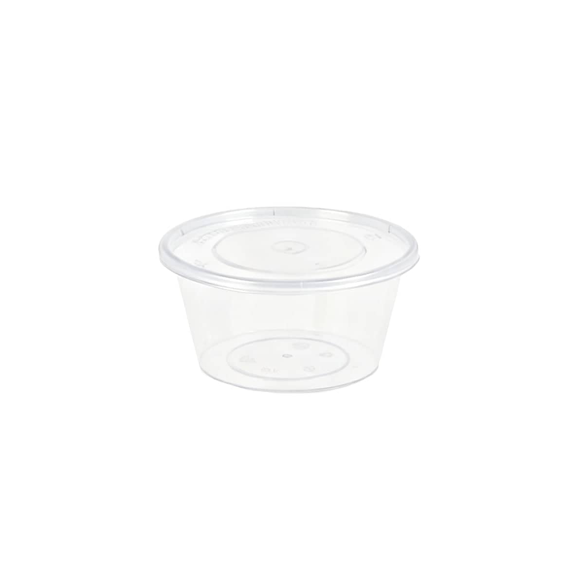 Disposable Round Takeout Containers with Lids Food Grade PP - 450ml, Pack of 50