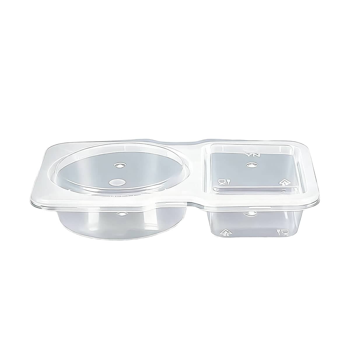 Disposable Takeaway Sauce Containers with Lids Food Grade - Pack of 50 Round Well Design