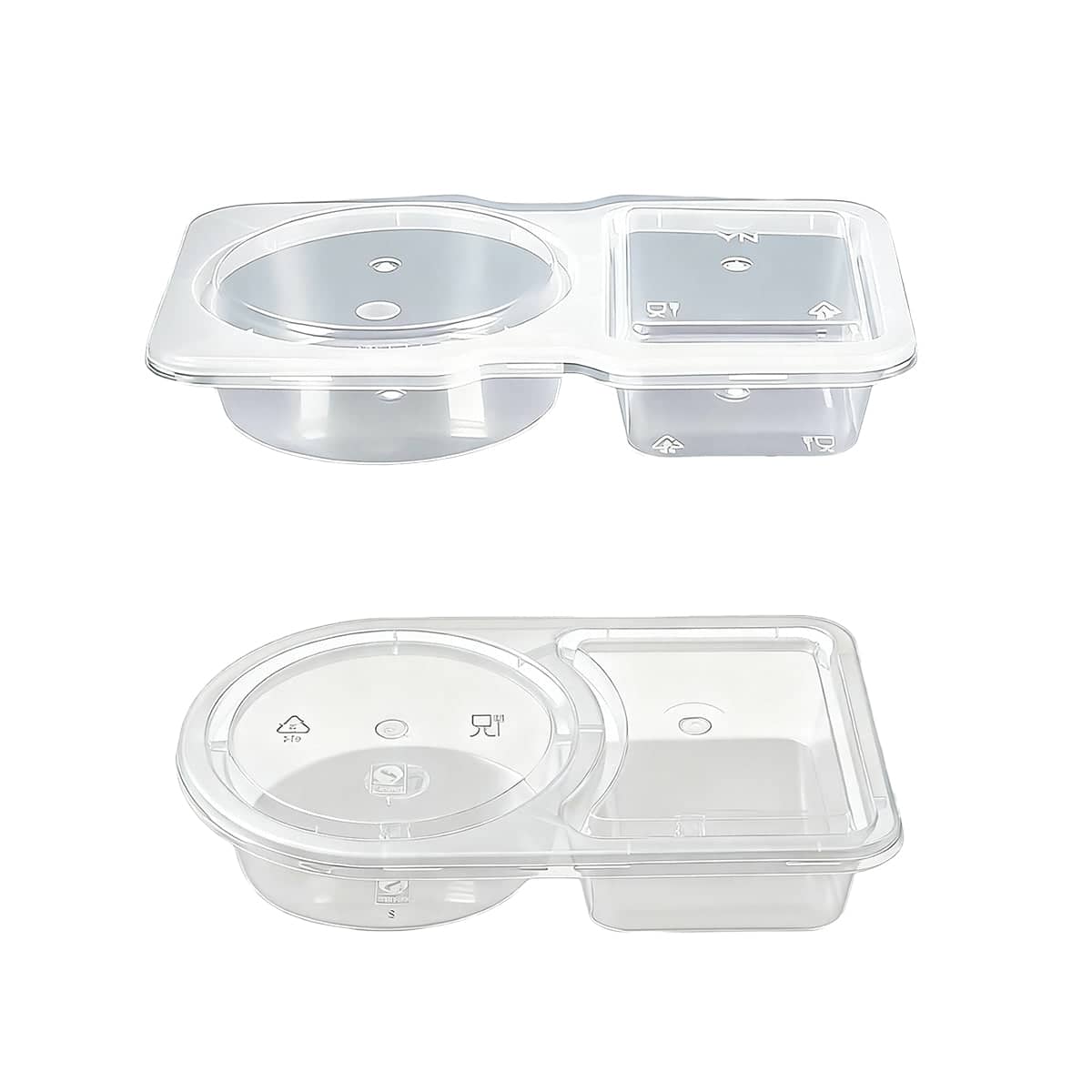 Disposable Takeaway Sauce Containers with Lids Food Grade - Pack of 50 Round Well Design - view 3