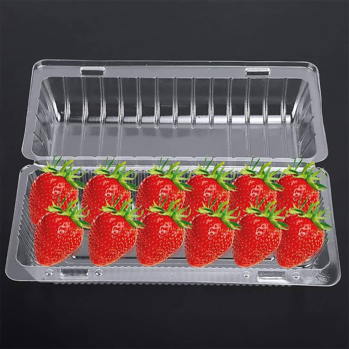Disposable Transparent Food Grade Cake and Pastry Takeaway Box, Pack of 100 - 23 x 10.5 x 7 cm - view 5