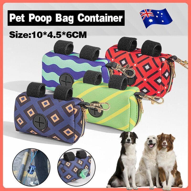 Dog Poop Bag Dispenser Pouch with Carabiner Clip - Purple - view 2