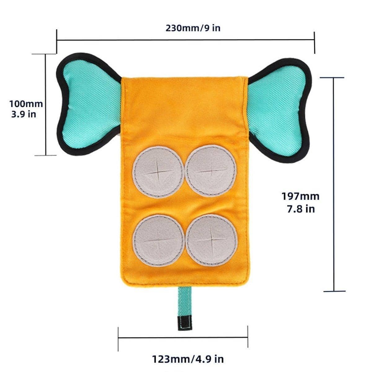 Dog Puzzle Toy with Hidden Treat Pockets, Food Dispensing Training Toy - view 3