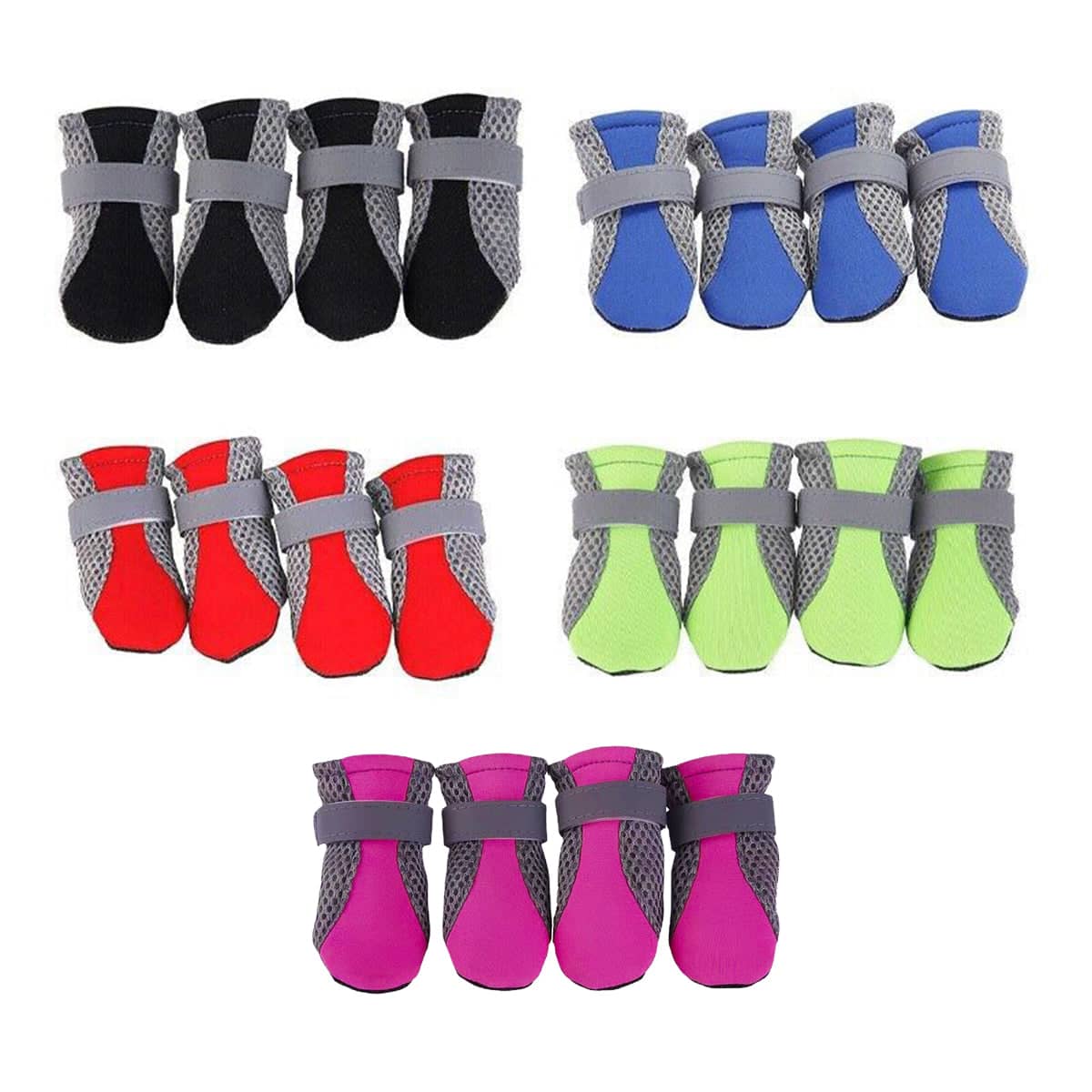 Dog Shoes with Non-Slip Rubber Soles - Blue, XL, Set of 4 - view 3