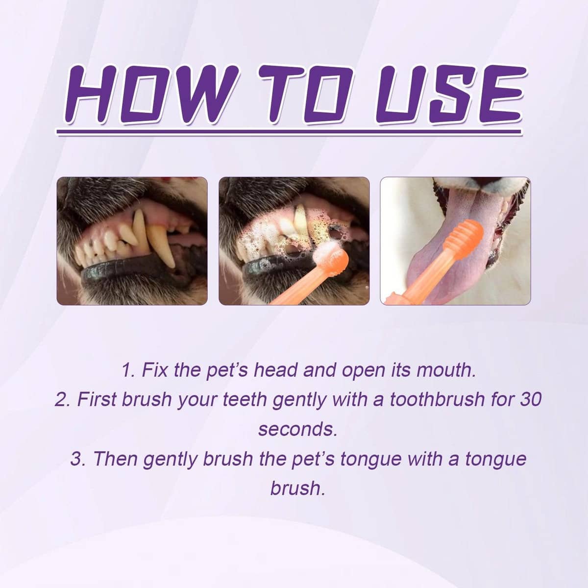 Dog Toothbrush and Tongue Brush Set with Protective Case - view 4