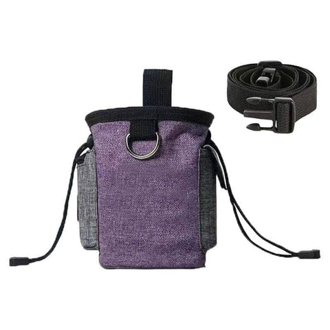 Dog Training Treat Bag with Poop Bag Dispenser - Purple