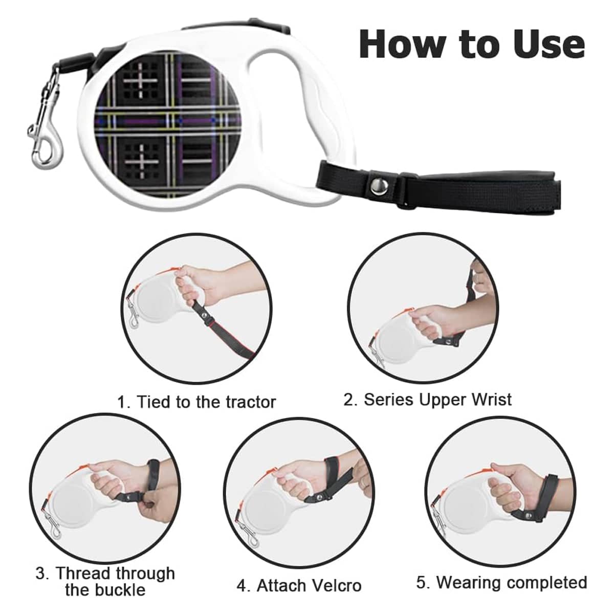 Dog Walking Wristband Anti Slip Dog Leash Handle Elastic Safety Hands Free - view 5