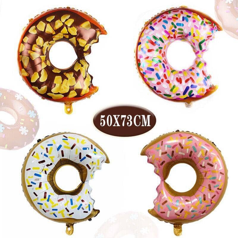 Donut Foil Balloon with Bite, 73 x 50 cm - Pink Icing with Sprinkles - view 2