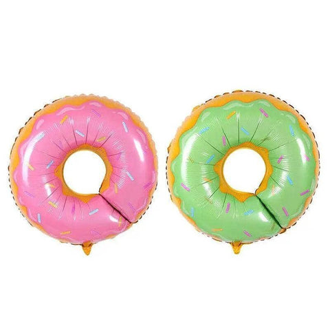 Donut Foil Balloon with Sprinkles, 75 x 70 cm - Pink and Green, Pack of 2