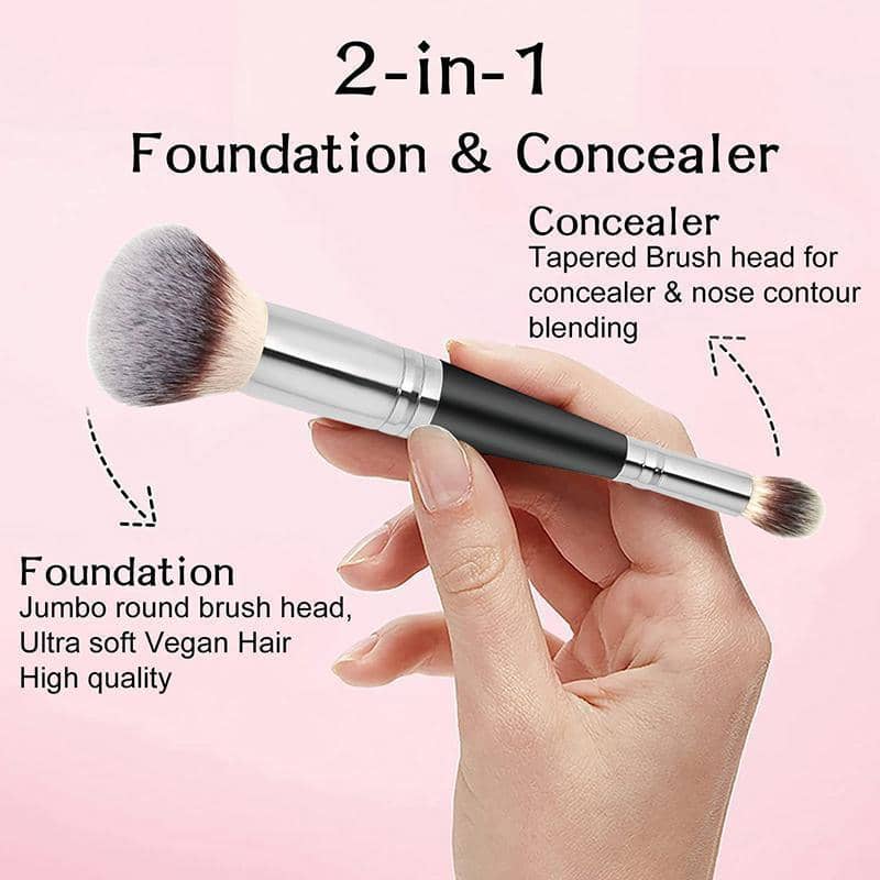 Double Ended Makeup Brush for Foundation, Powder and Eyeshadow - view 5