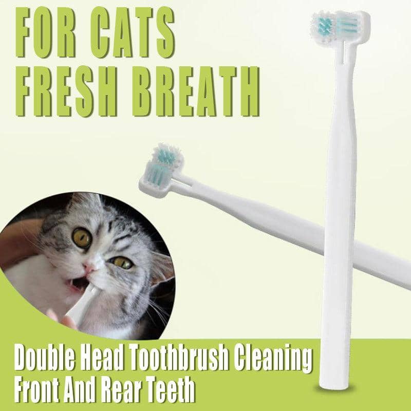 Double Head Dog and Cat Toothbrush with Soft Bristles - 17 cm - view 3