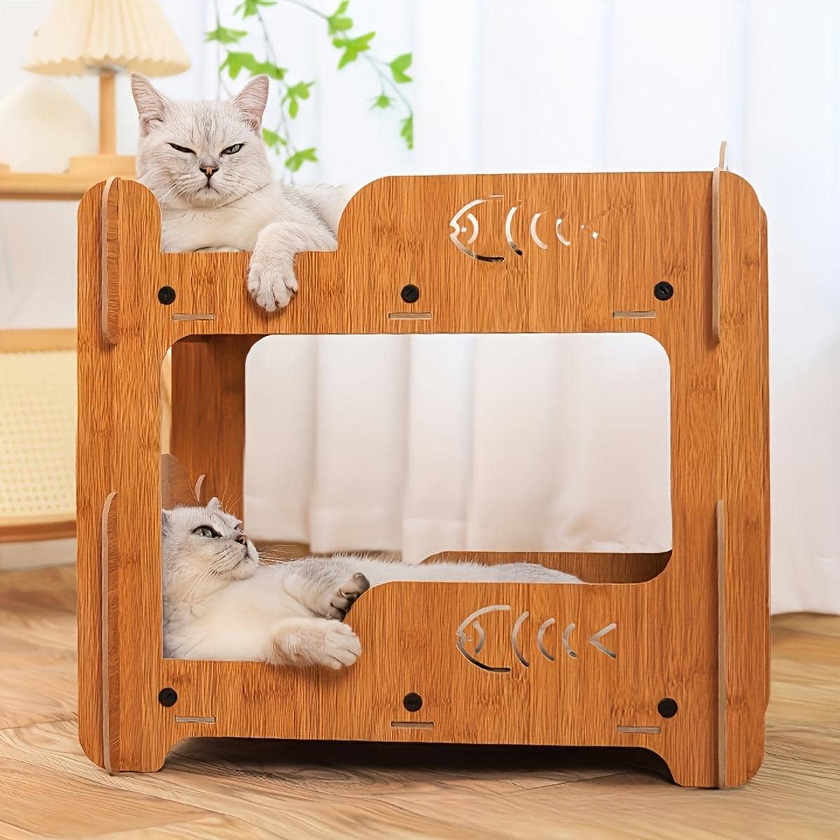 Double Layer Cat Scratcher Bed with Claw Grinding Nest, Large 55 x 35 x 52 cm - view 4