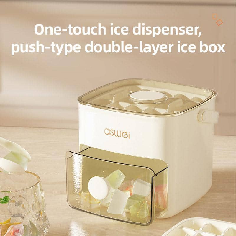 Double-Layer Ice Cube Mould with Lid and Press-Release Plate - view 5