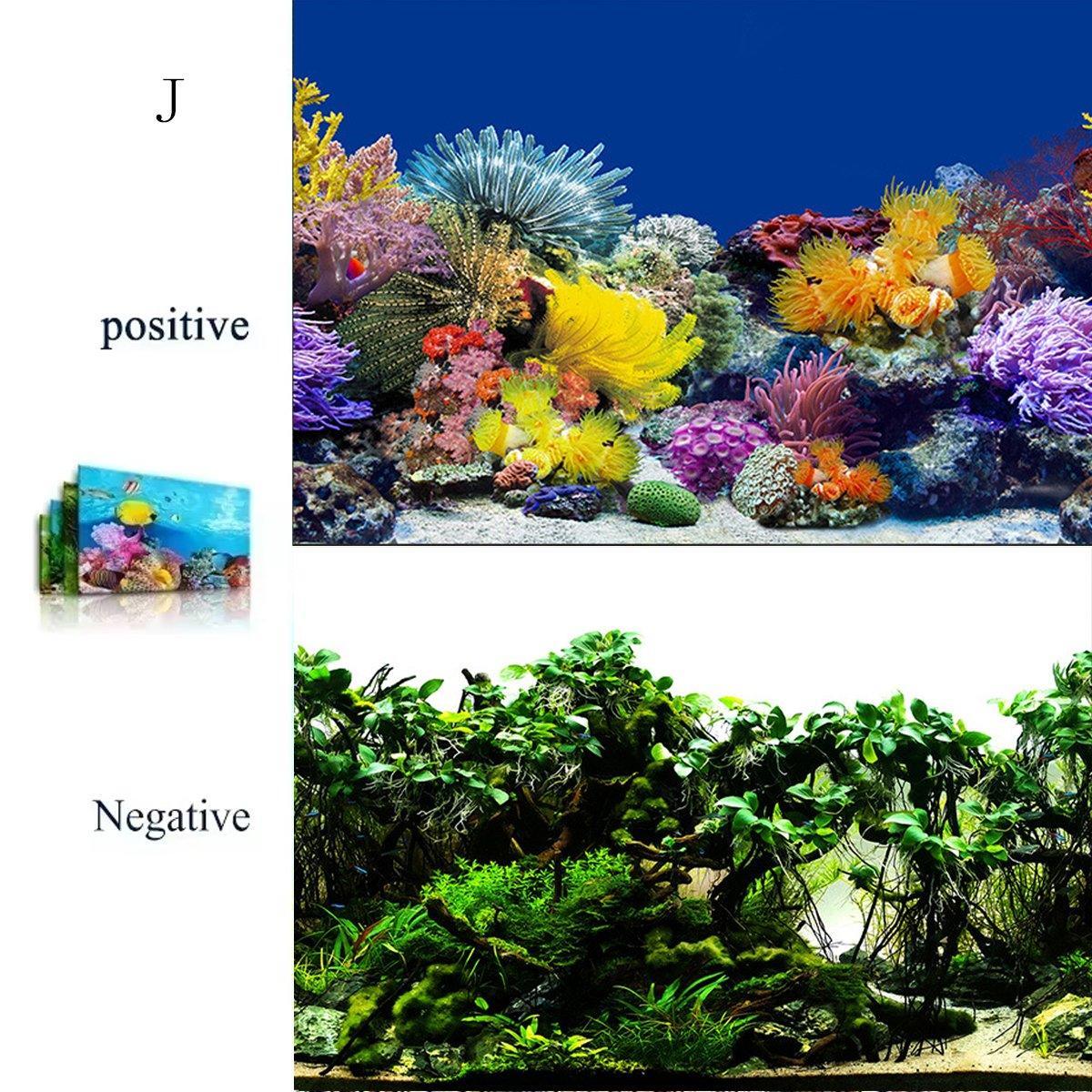 Double-Sided Aquarium Background Poster - Design J, 30 x 62cm - view 11