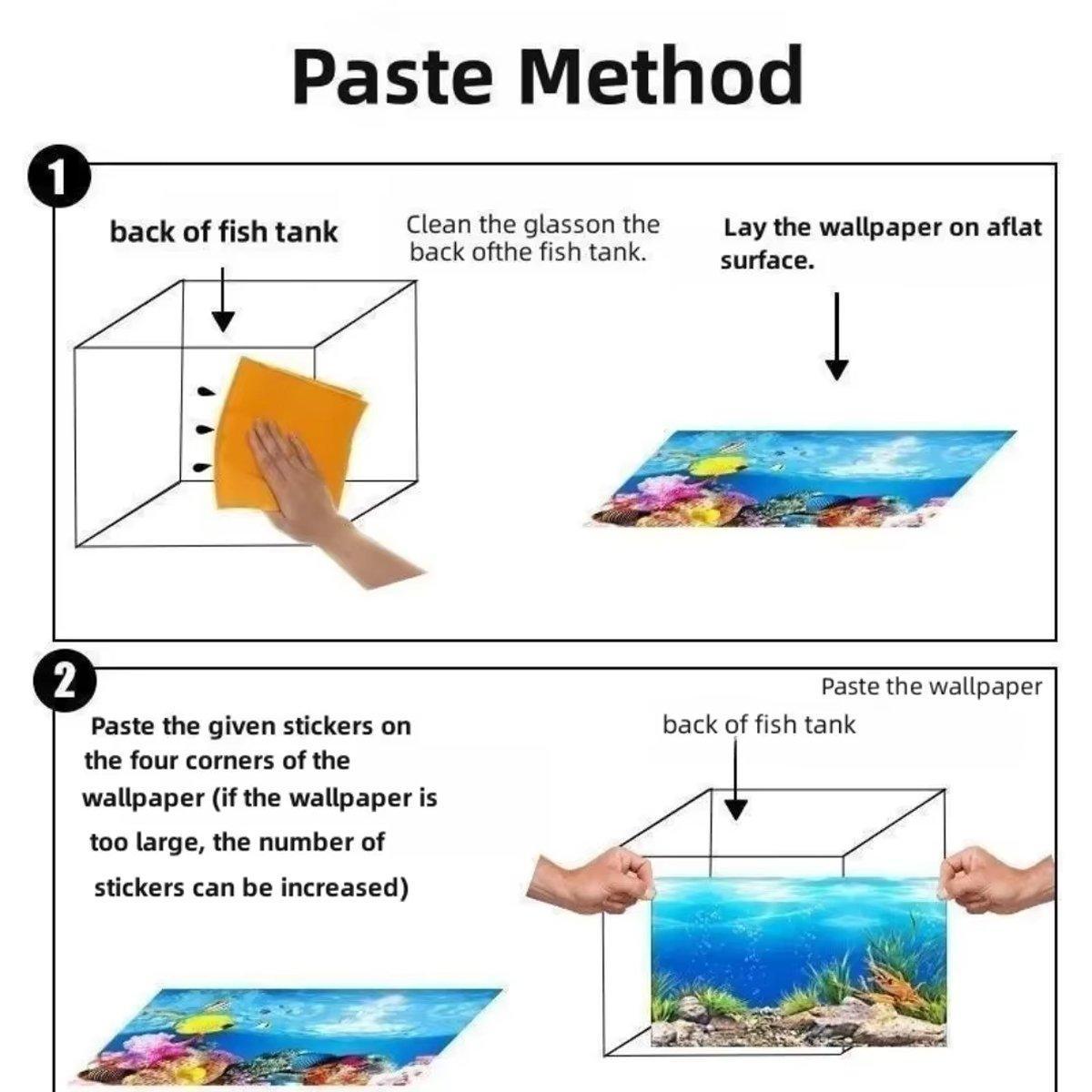 Double-Sided Aquarium Background Poster - Design J, 30 x 62cm - view 8