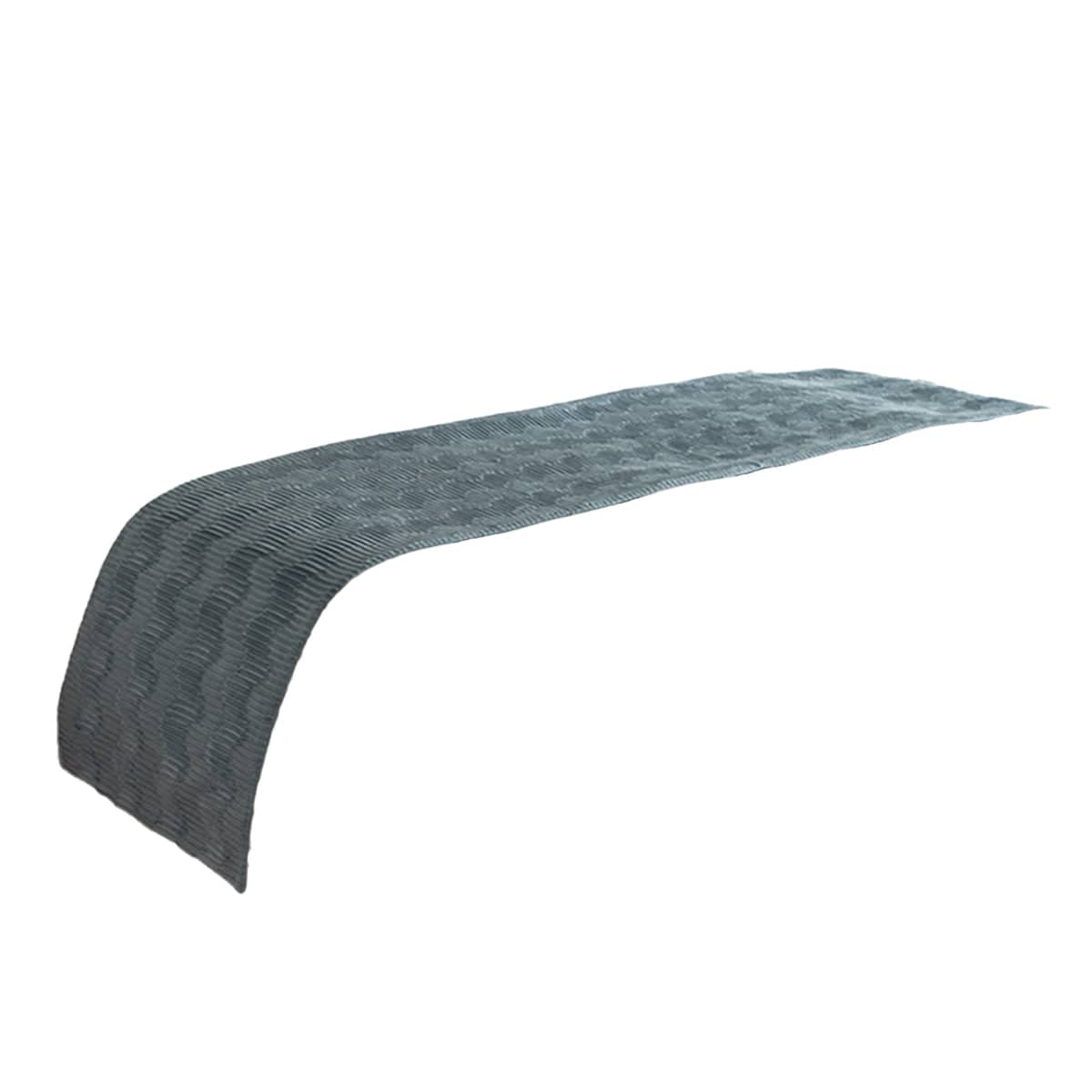 Double Sided Bed Runner Bed Scarf with Geometric Texture - 180 x 45 cm for 1.5 m Bed