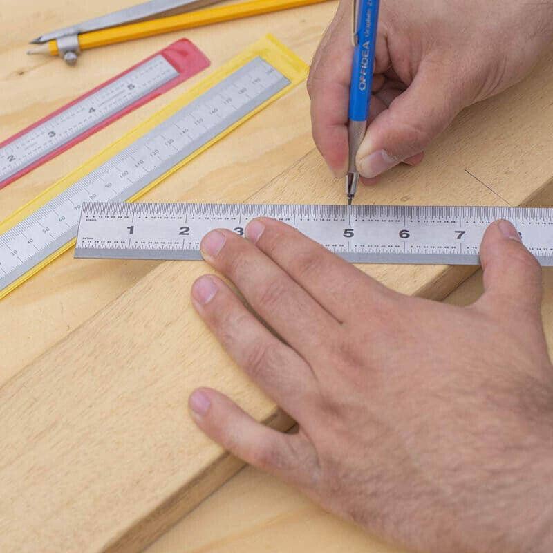 Double Sided Stainless Steel Ruler - 20cm, Pack of 2 - view 5