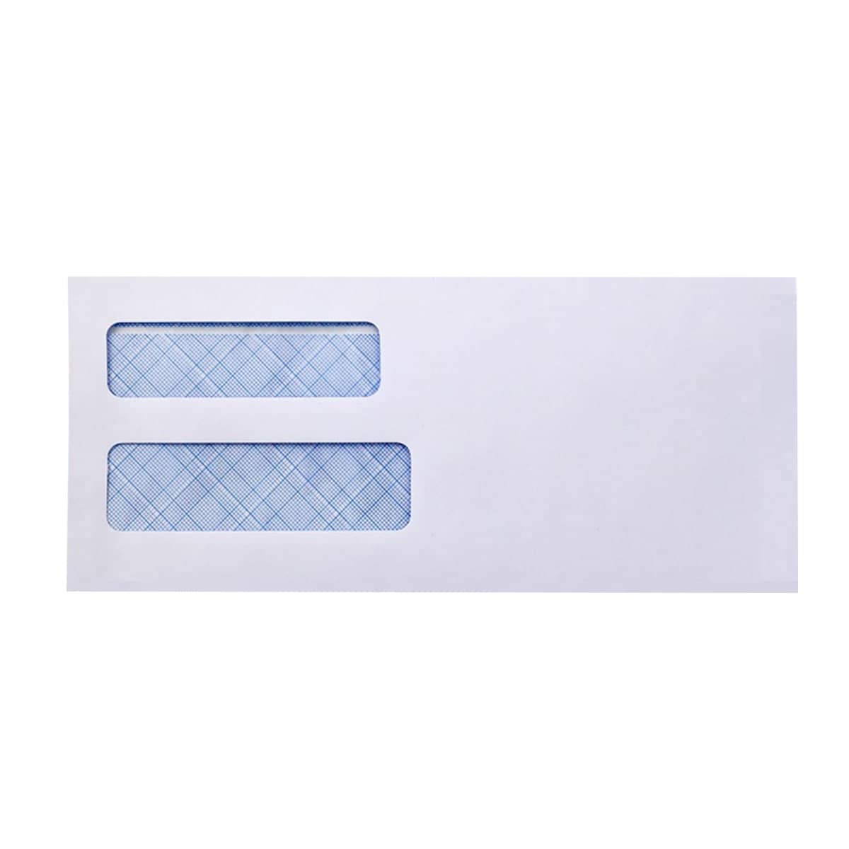 Double Window Business Envelopes White Peel and Seal Mailing Envelopes Pack of 50 - view 2