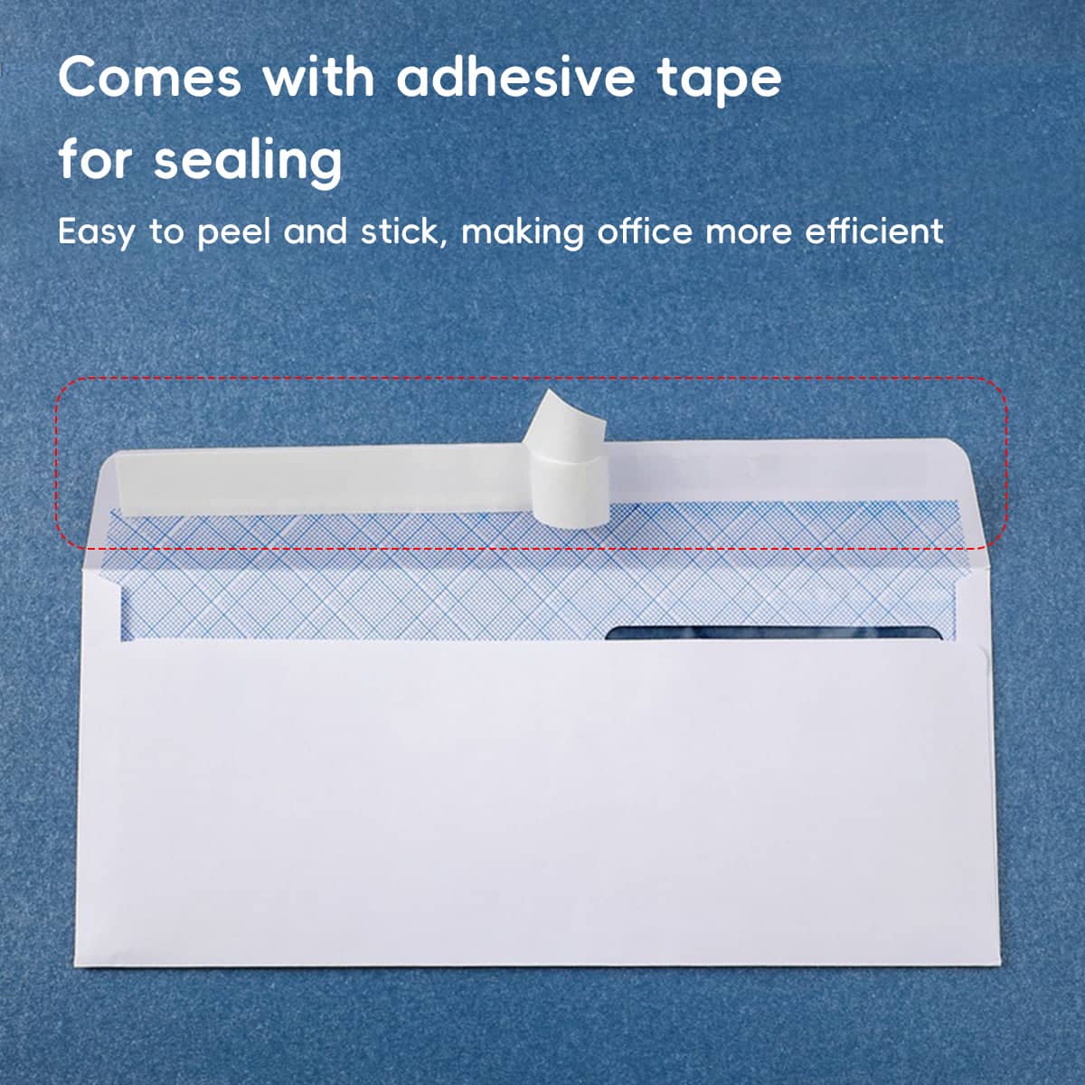 Double Window Business Envelopes White Peel and Seal Mailing Envelopes Pack of 50 - view 4