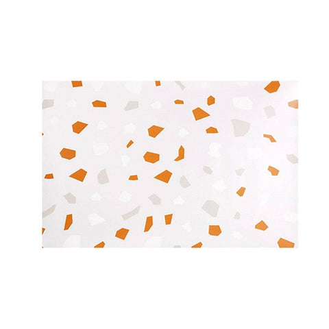 Drawer Liner Roll - Orange and Grey Terrazzo Print, 45 x 150 cm
