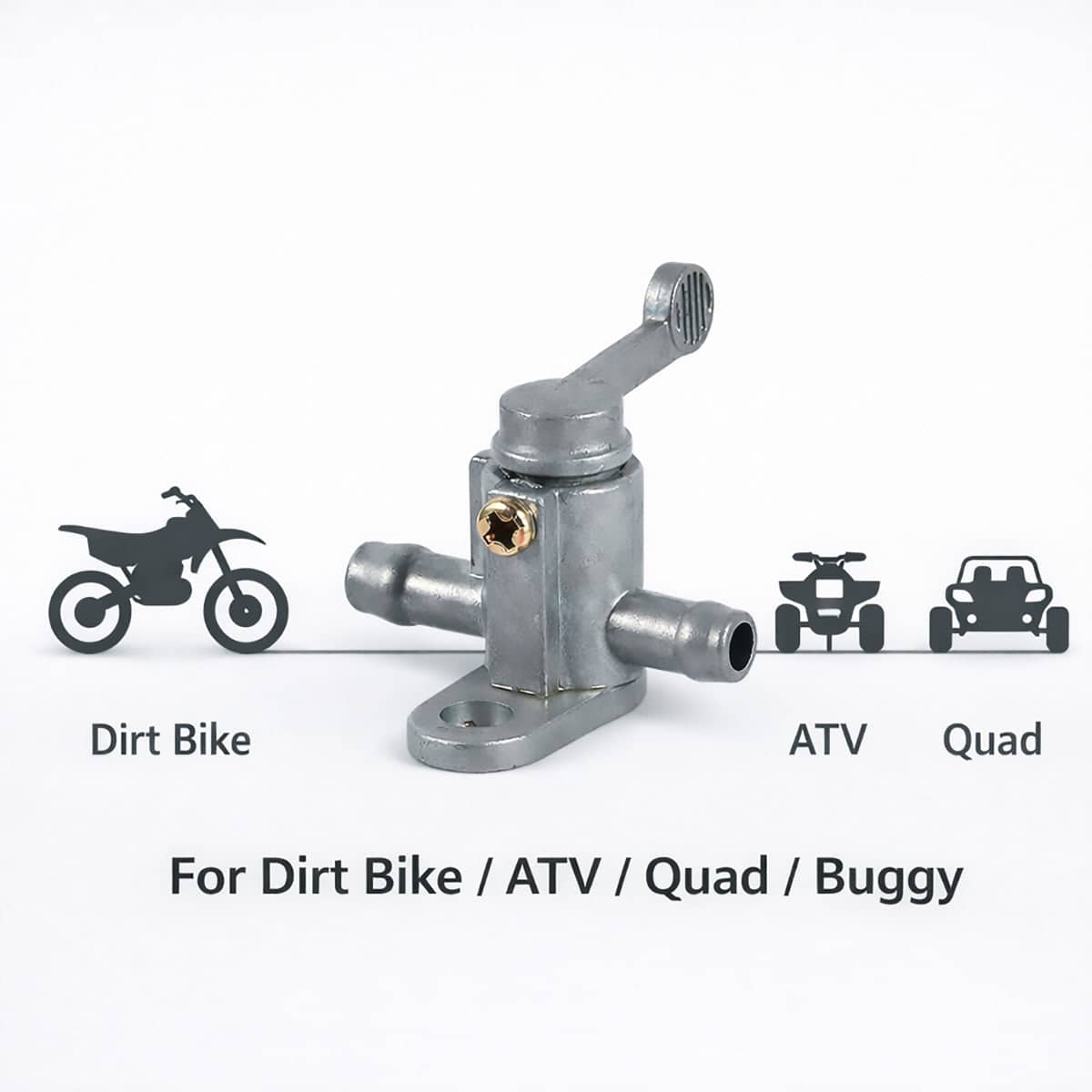 Dual Fuel Shut off Valve 5/16 Inch (8 mm / 0.8 cm) for off Road Motorcycles, Pack of 2 - view 4