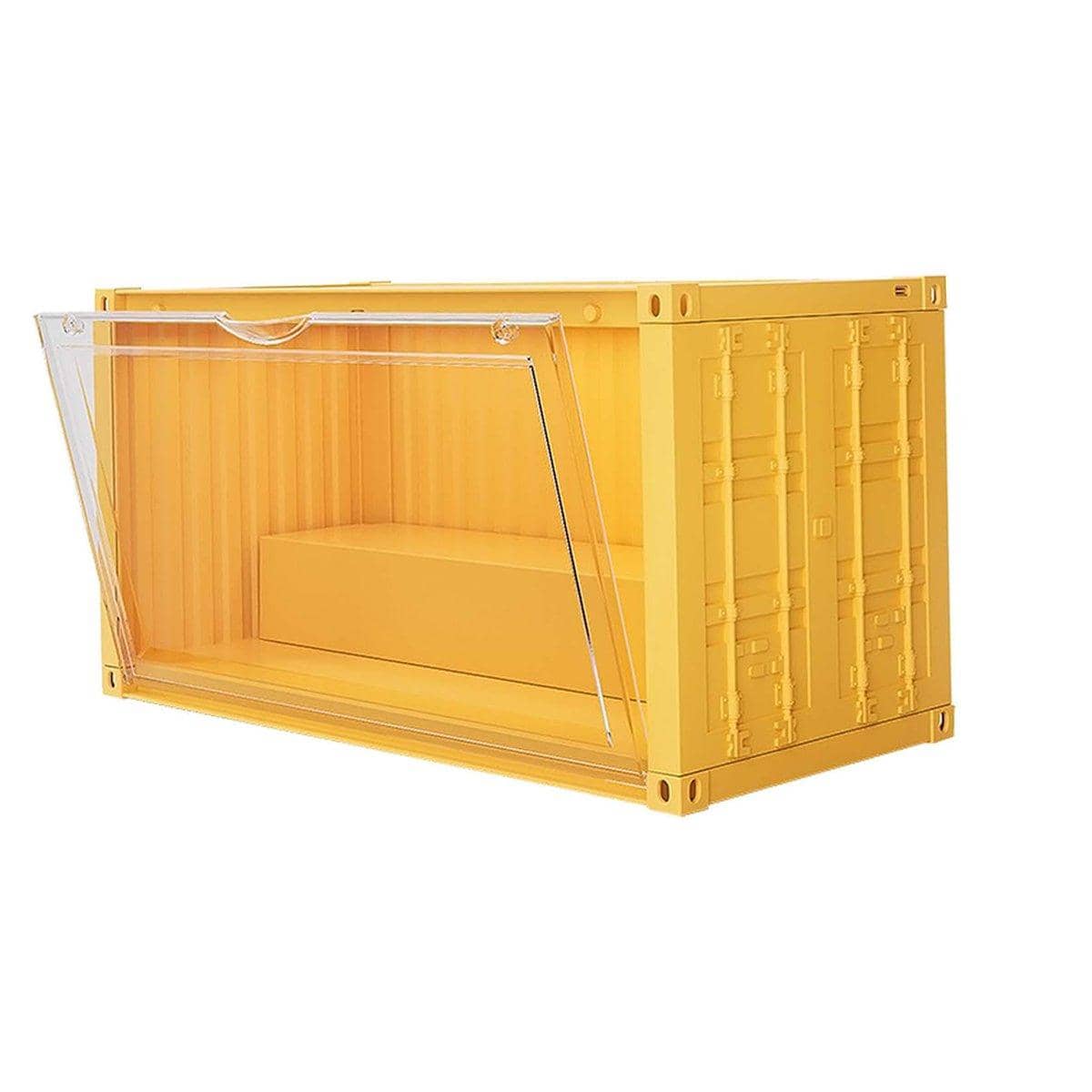 Dustproof Display Case with Clear Panels, Yellow - view 2