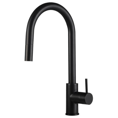 Rogerseller Tonic Sink Mixer with Pull Out Spray 6L/min - Matte Black, 5-Star WELS - 3606013811