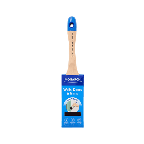 Monarch 50mm Walls Doors and Trims Synthetic Paint Brush, Timber Handle