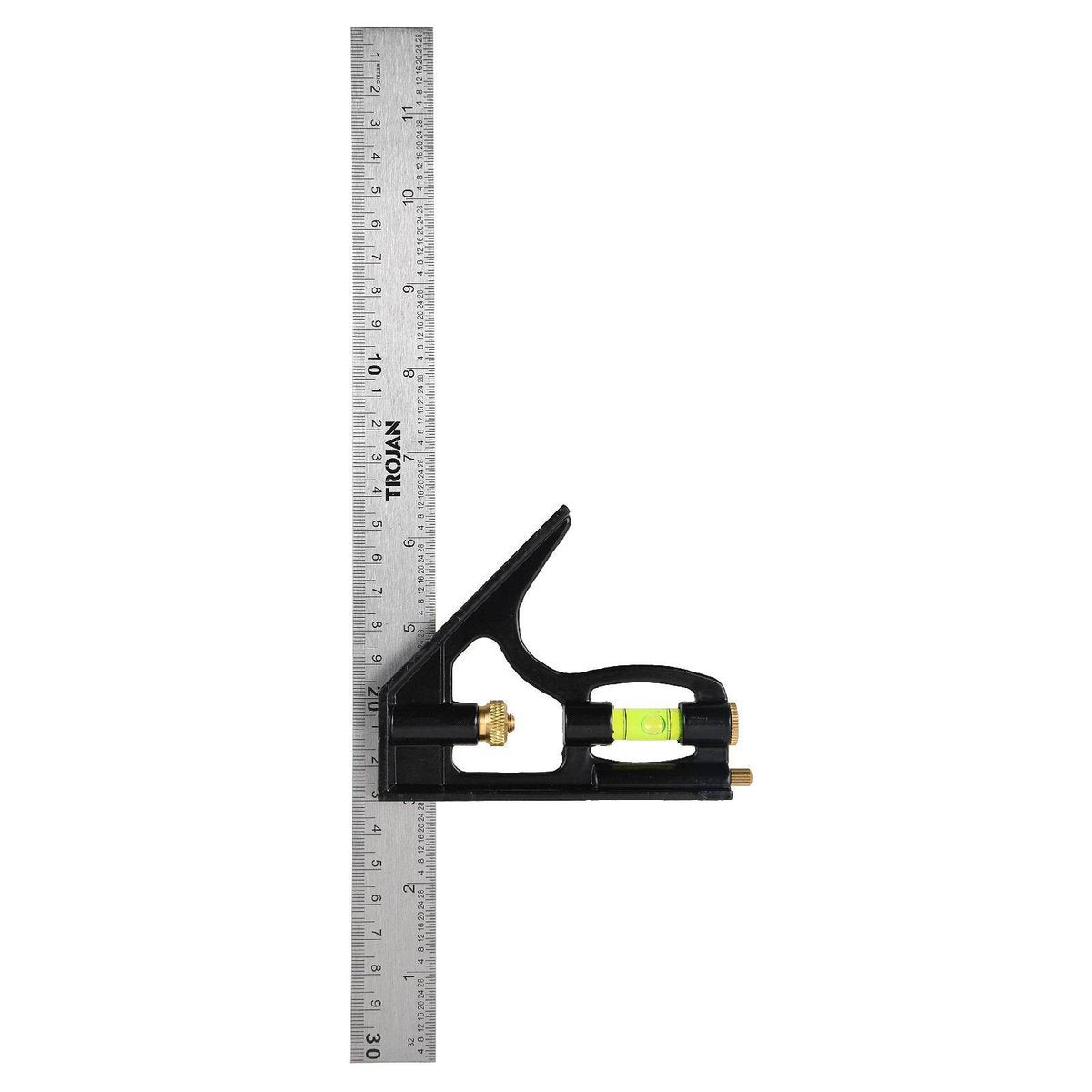 Trojan 300mm Combination Square with Depth Gauge & 45/90 Degree Angles