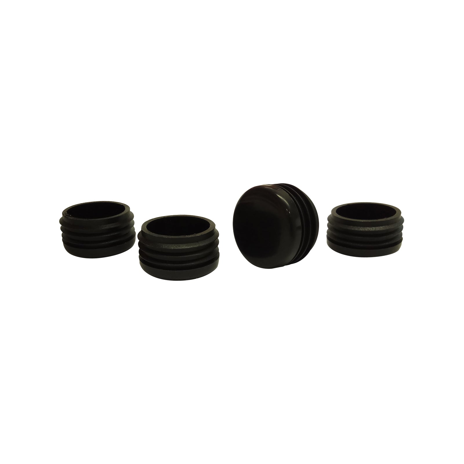 Surface Gard 32mm Black Round Internal Plastic Chair Leg Tip - 4 Pack