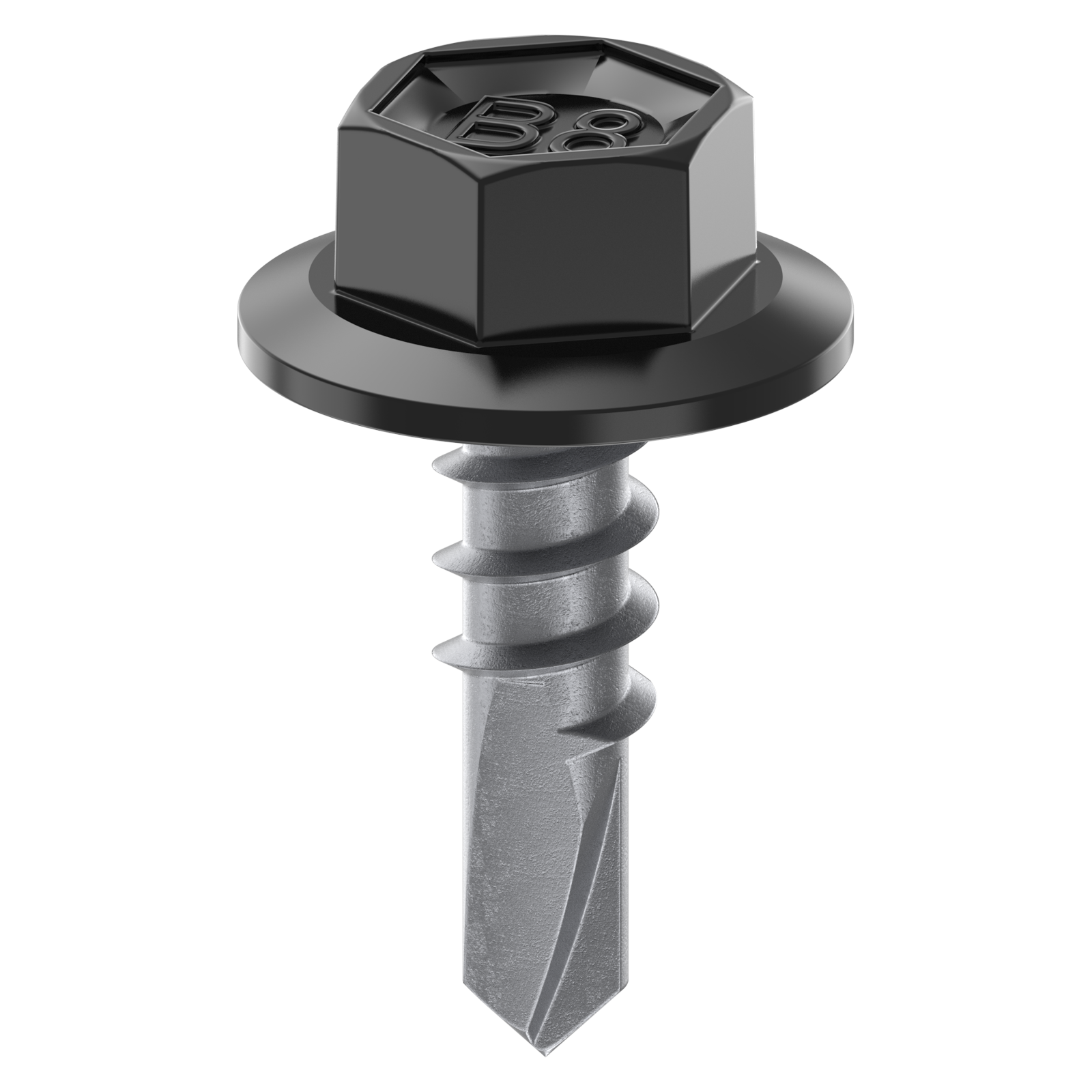 Bremick 10g x 16mm Hex Metal Screw Drill Point Fine Thread Carbon Steel - 1000 Pack
