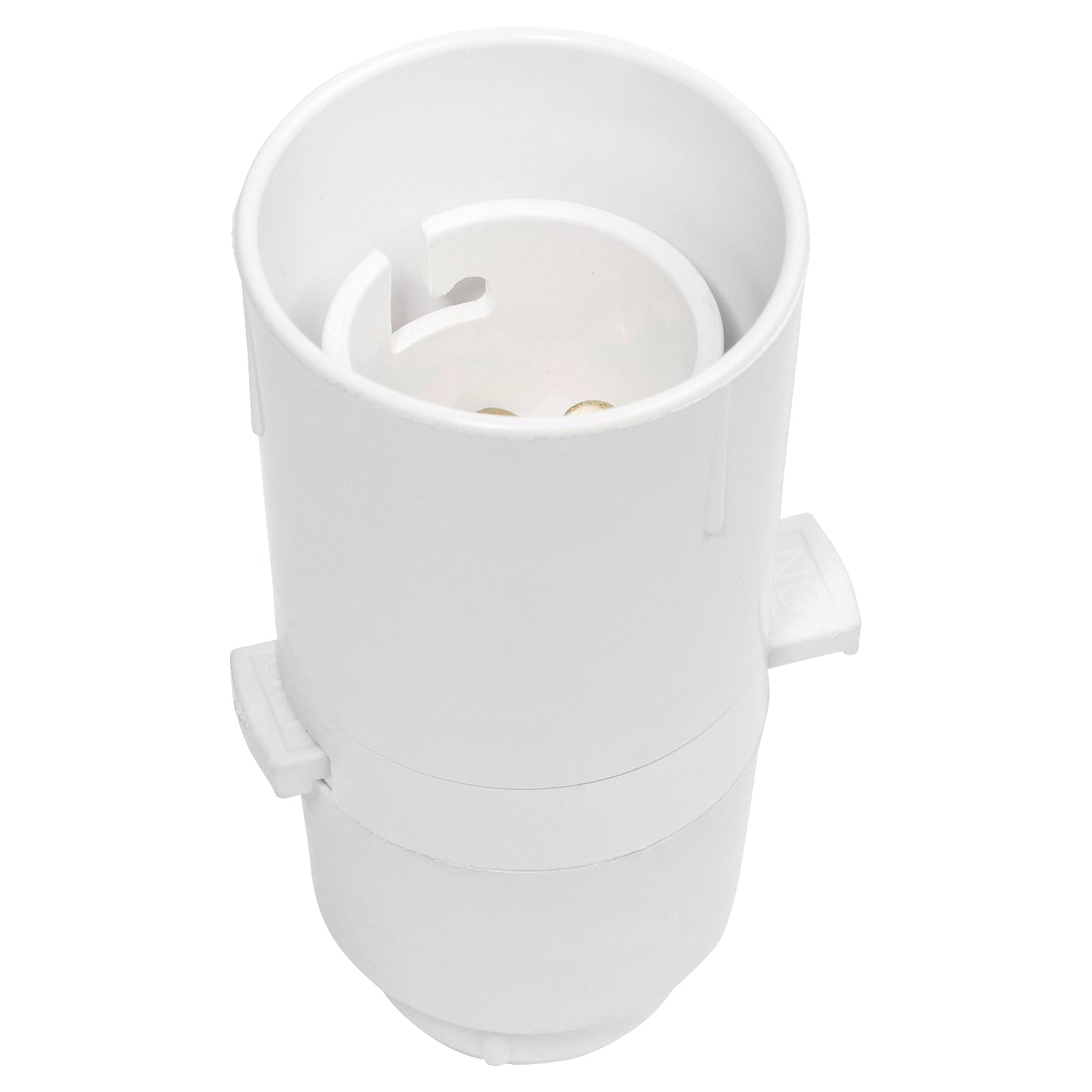 HPM Switched Lampholder, Bayonet B22, White, 240V 3A, Top Cable Entry