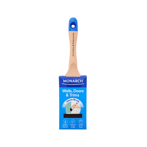 Monarch 63mm Walls Doors & Trims Synthetic Paint Brush Stainless Steel Ferrule