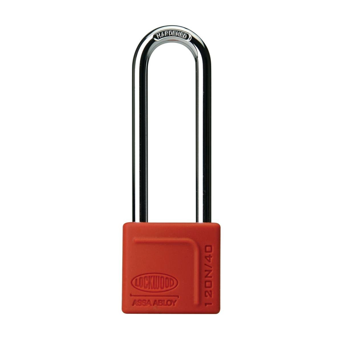 Lockwood 40mm Alloy Silicon Padlock with 80mm Long Brass Shackle