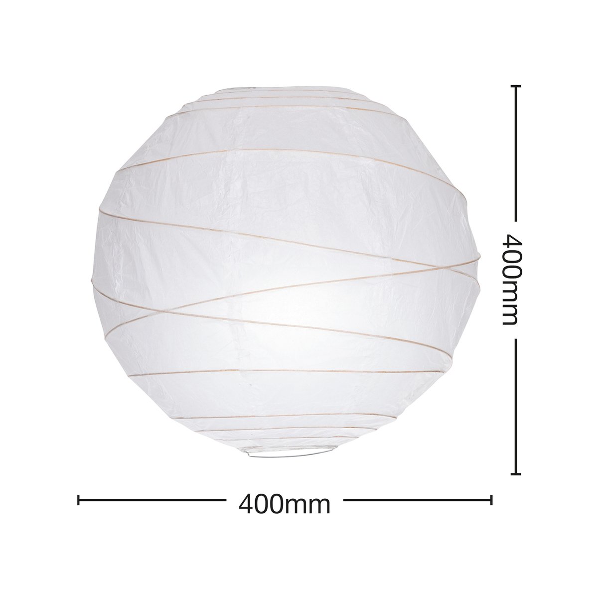 Palla 40cm White Paper & Metal Pendant Shade Indoor