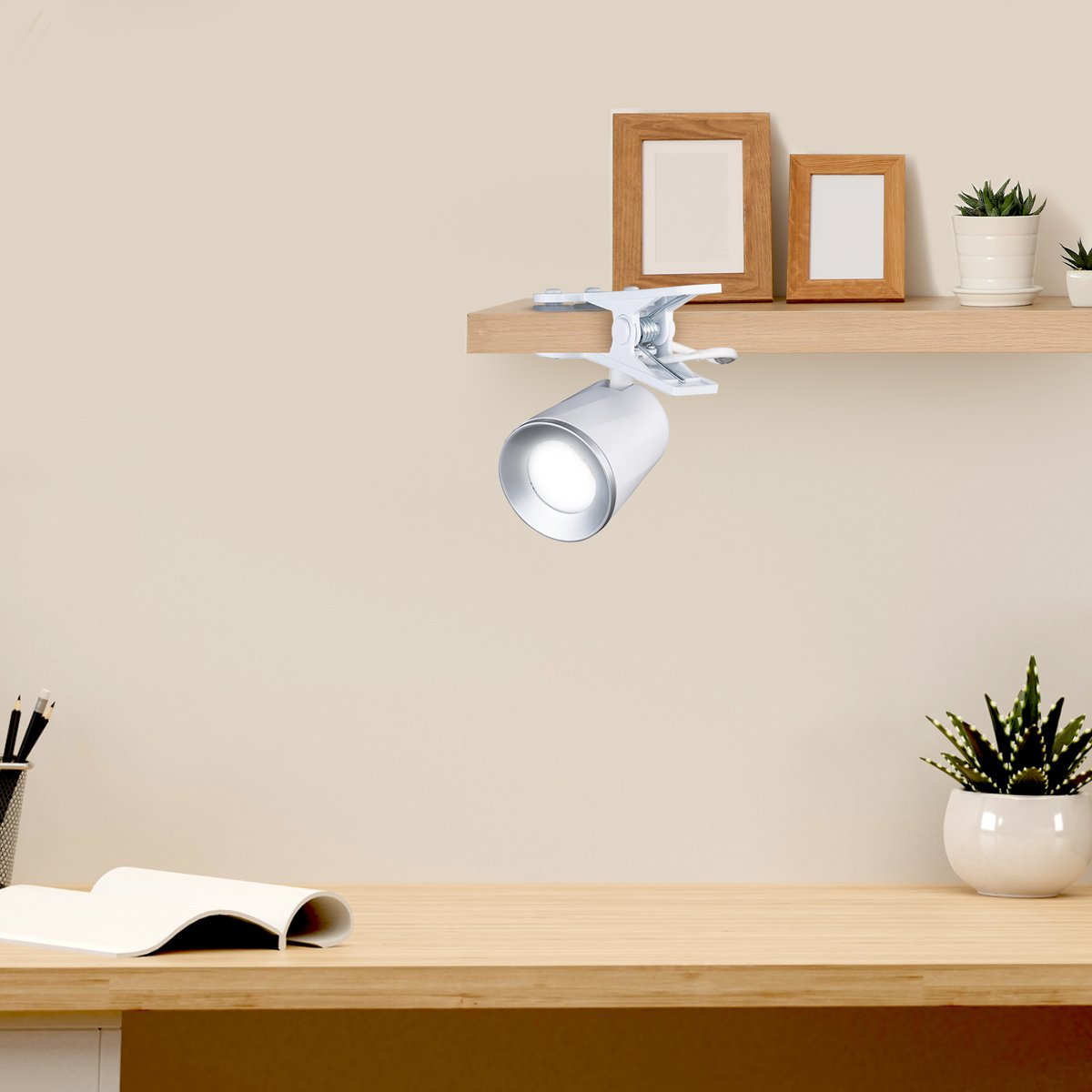 Verve Design 420lm 6W LED Clip Lamp Adjustable Head ATL440SL