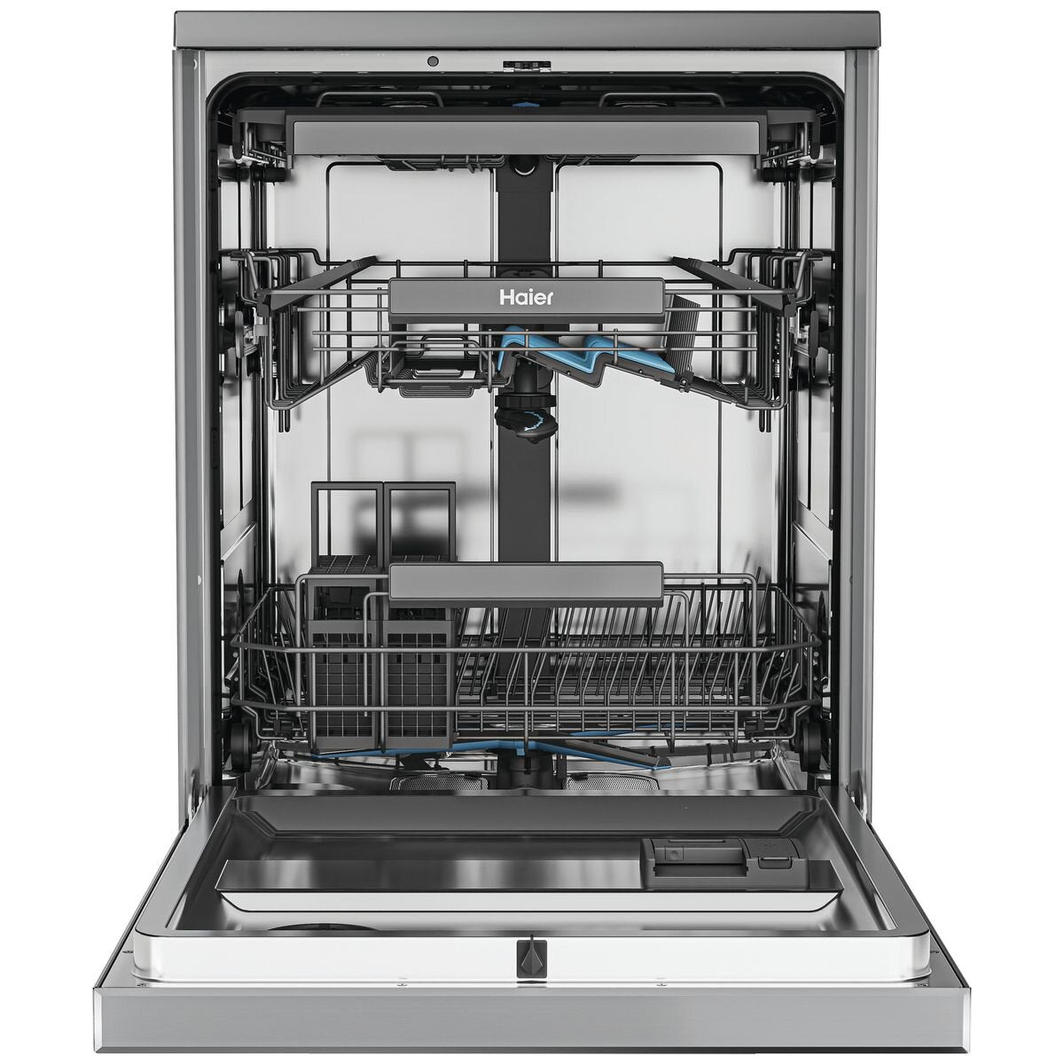 Haier 60cm Satina Freestanding Dishwasher - DualPower Spray Arm - Steam and Hygiene Programs - HDW15F4S1